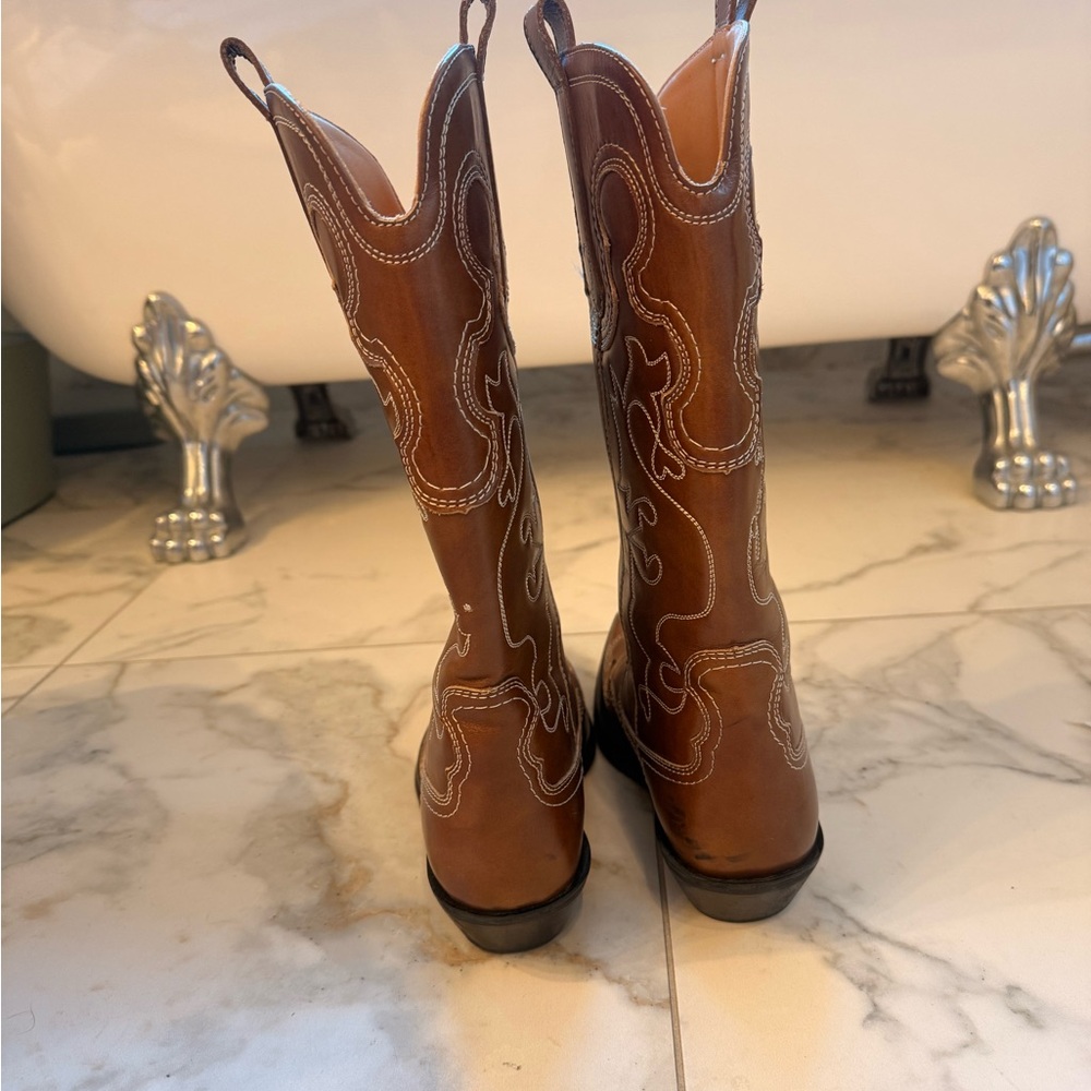 Ganni Mid Shaft Embroidered Westerj Boots (Size 42 EU) - Picture 8 of 9